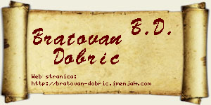 Bratovan Dobrić vizit kartica